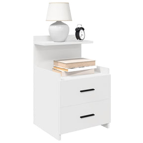Vidaxl nachtkastjes 2 st met 2 lades wit 40x36,5x62 cm