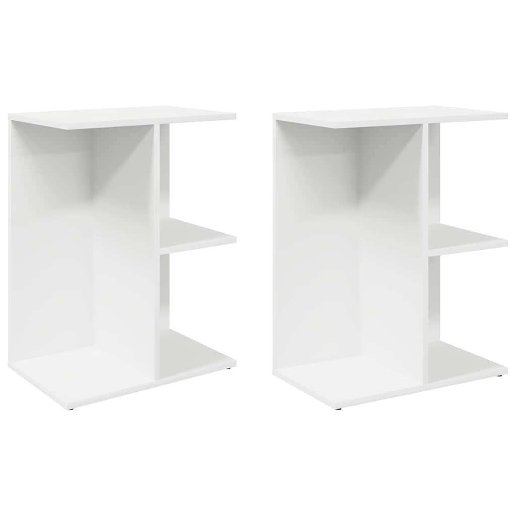 Vidaxl nachtkastjes 2 st 46,5x29x61 cm bewerkt hout wit