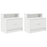 Vidaxl nachtkastjes 2 st met lade 51x31x47 cm wit