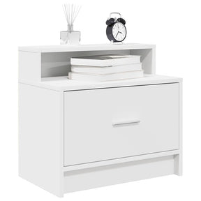 Vidaxl nachtkastjes 2 st met lade 51x31x47 cm wit