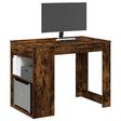 Vidaxl bureau met lade plank 102x62x77,5 cm bewerkt hout gerookt eiken