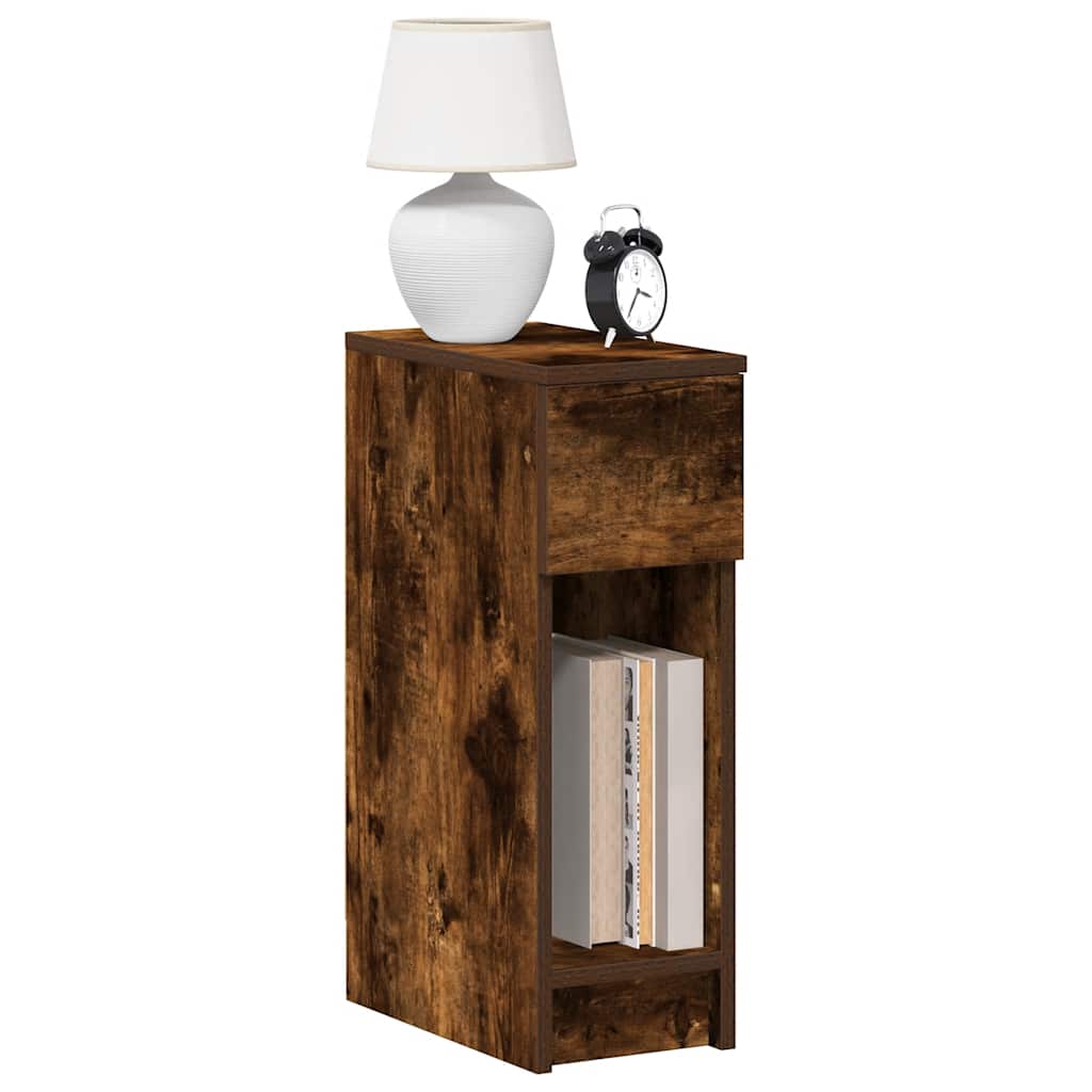 Vidaxl nachtkastje met lade 20x36x60 cm gerookt eikenkleurig