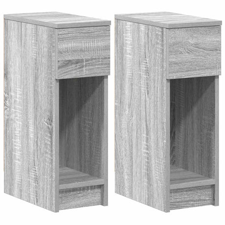 Vidaxl nachtkastjes 2 st met lade 20x36x60 cm grijs sonoma eikenkleur