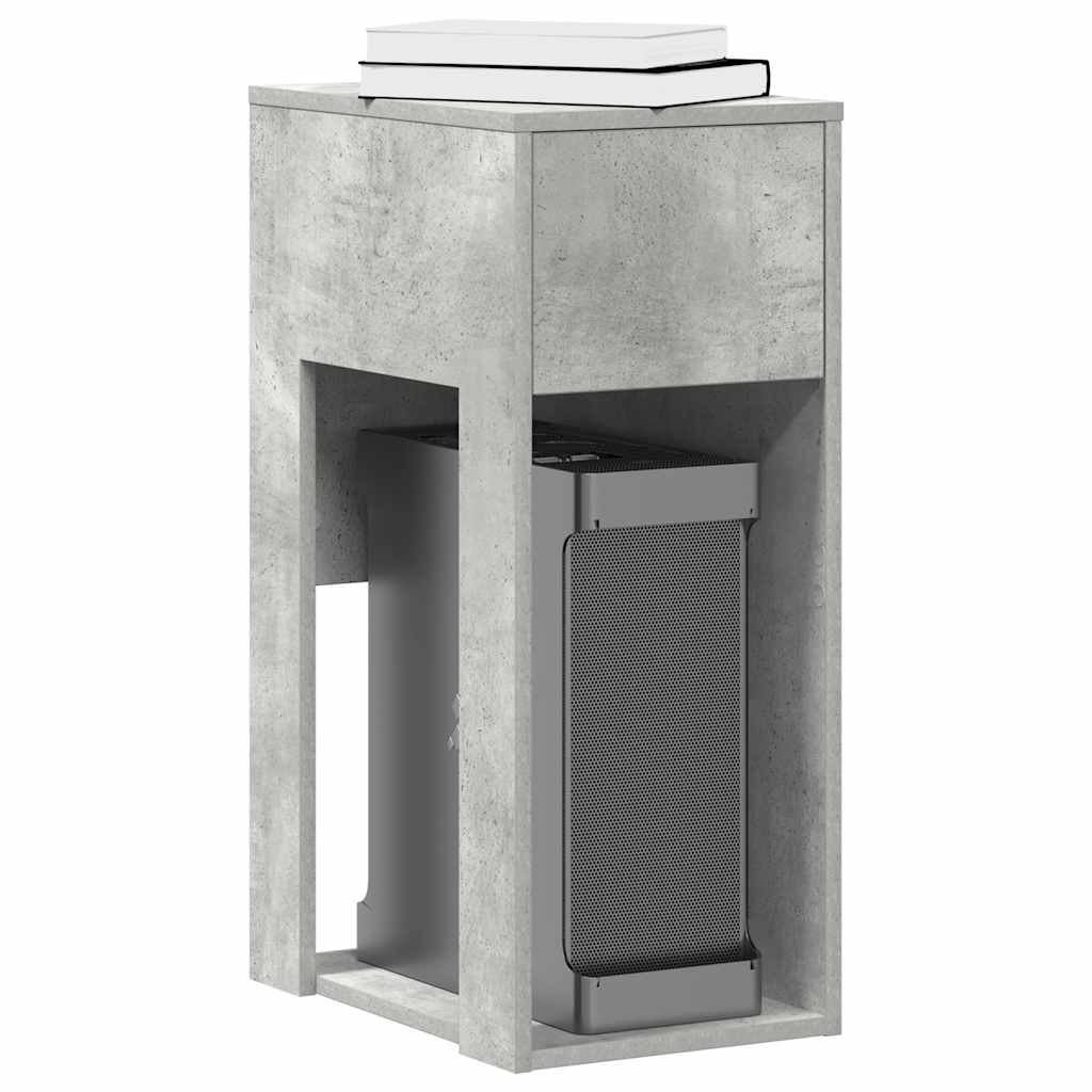 Vidaxl computertorenstandaard met lade 30x44x74 cm betongrijs