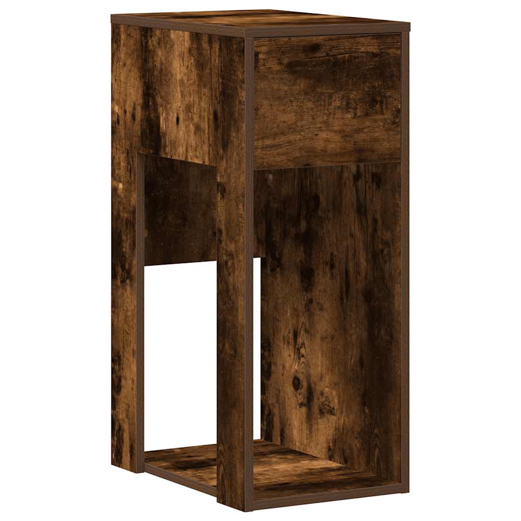 Vidaxl computertorenstandaard met lade 30x44x74 cm gerookt eikenkleur