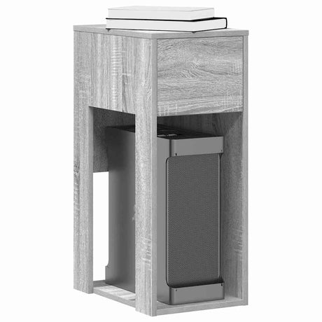 Vidaxl computertorenstandaard met lade 30x44x74 cm grijs sonoma eiken