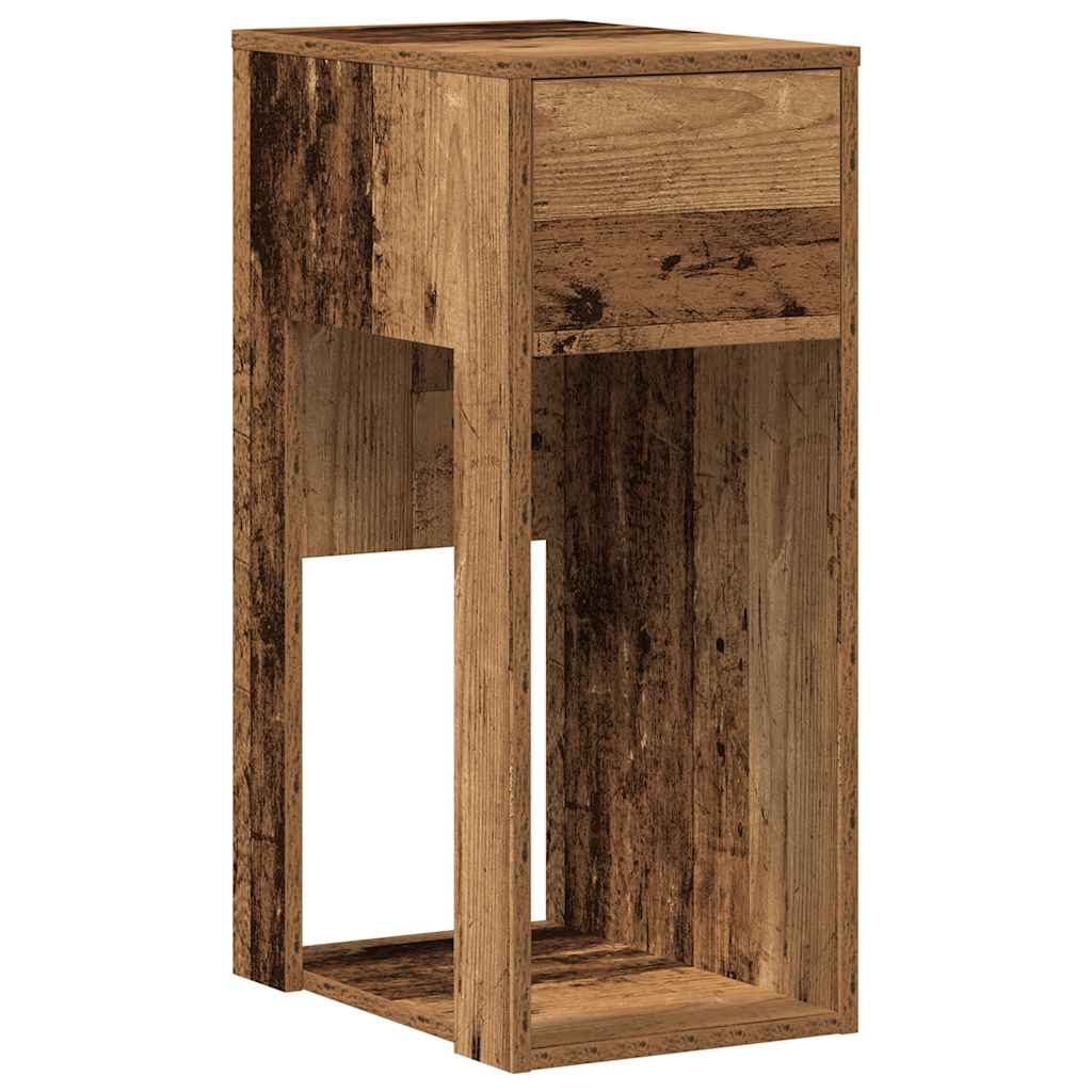 Vidaxl computertorenstandaard met lade 30x44x74 cm oud houtkleurig