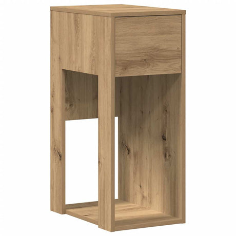 Vidaxl computertorenstandaard met lade 30x44x74 cm artisanaal eiken