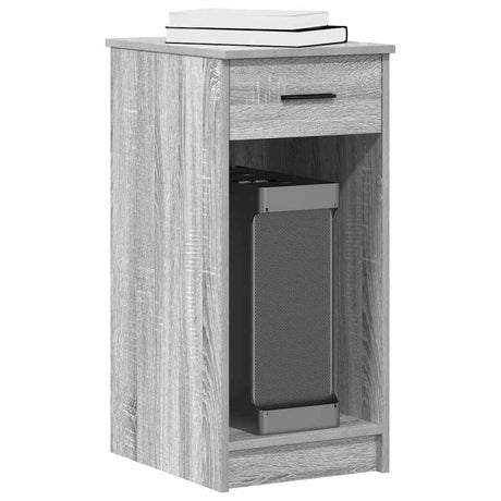 Vidaxl computertorenstandaard met lade 35x45x77 cm grijs sonoma eiken