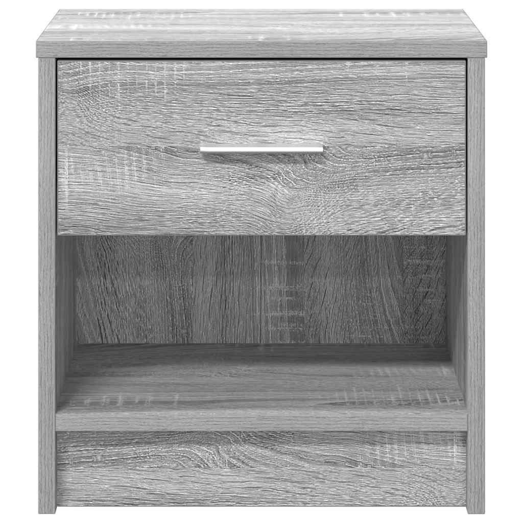 Vidaxl nachtkastjes 2 st met lade 39x28x41 cm grijs sonoma eiken