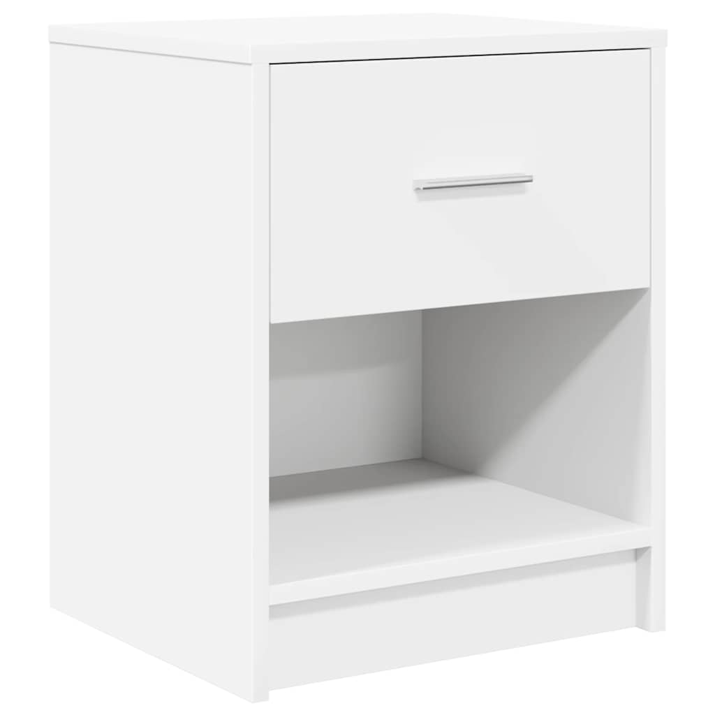 Vidaxl nachtkastje met lade 40x34x50 cm wit