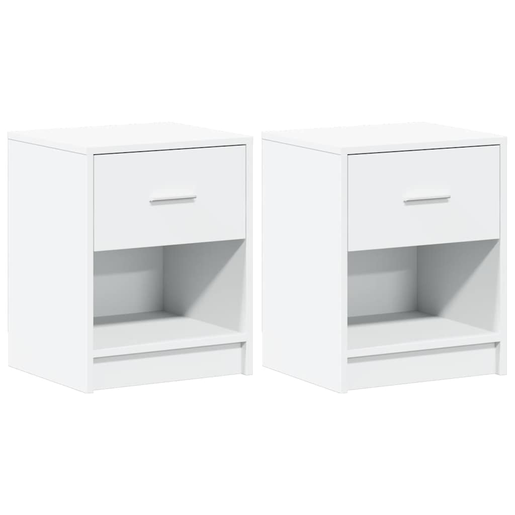 Vidaxl nachtkastjes 2 st met lade 40x34x50 cm wit