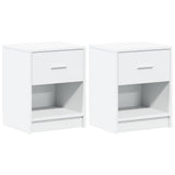 Vidaxl nachtkastjes 2 st met lade 40x34x50 cm wit