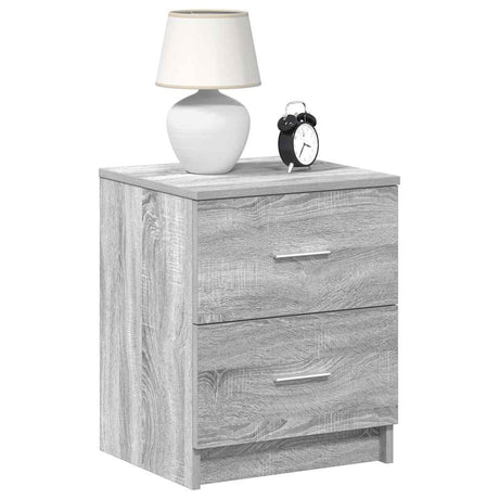 Vidaxl nachtkastjes 2 st met 2 lades 40x36x50 cm grijs sonoma eiken