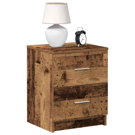 Vidaxl nachtkastje met 2 lades 40x36x50 cm oud houtkleurig