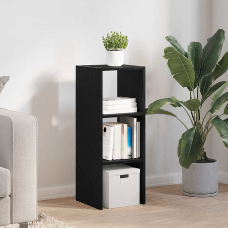 Vidaxl boekenkast stapelbaar 30x30x80 cm bewerkt hout zwart eikenkleur