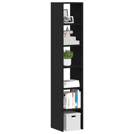 Vidaxl boekenkasten 2st stapelbaar 30x30x80cm bewerkt hout zwart eiken