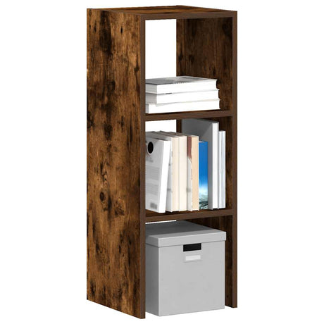 Vidaxl boekenkast stapelbaar 30x30x80 cm bewerkt hout gerookt eiken