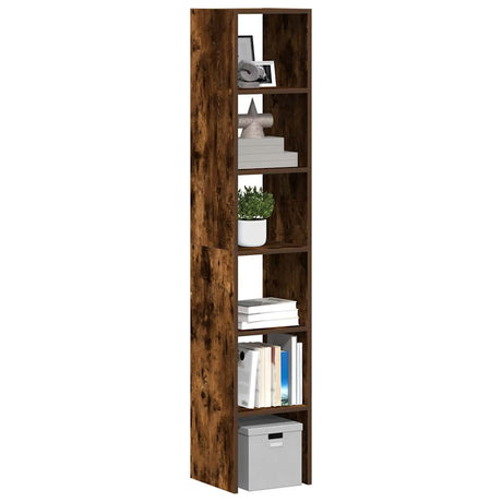 Vidaxl boekenkasten 2 st 30x30x80 cm bewerkt hout gerookt eikenkleurig
