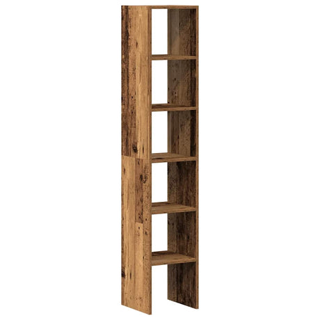 Vidaxl boekenkasten 2 st stapelbaar 30x30x80 cm bewerkt hout oud hout
