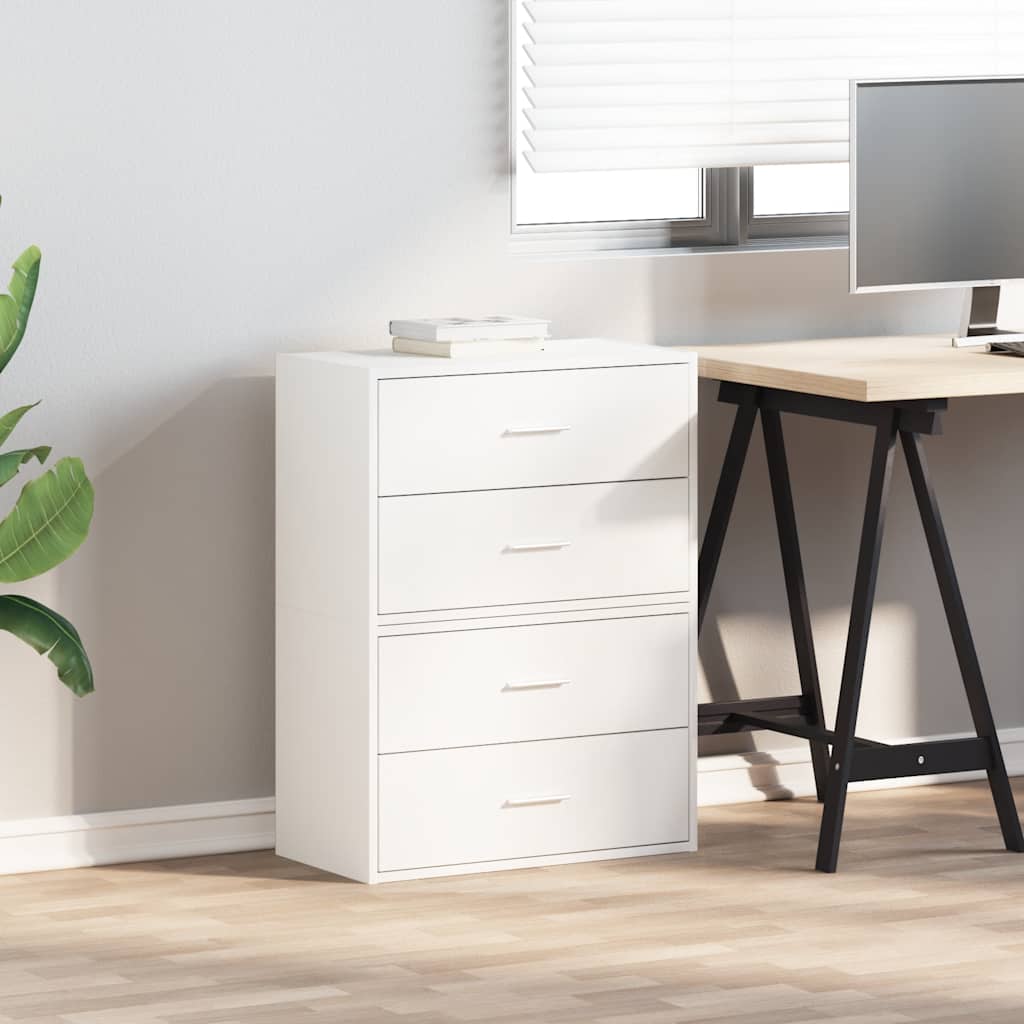 Vidaxl kasten met 4 lades 2 st 60x31x40 cm bewerkt hout wit