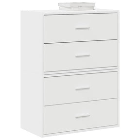 Vidaxl kasten met 4 lades 2 st 60x31x40 cm bewerkt hout wit