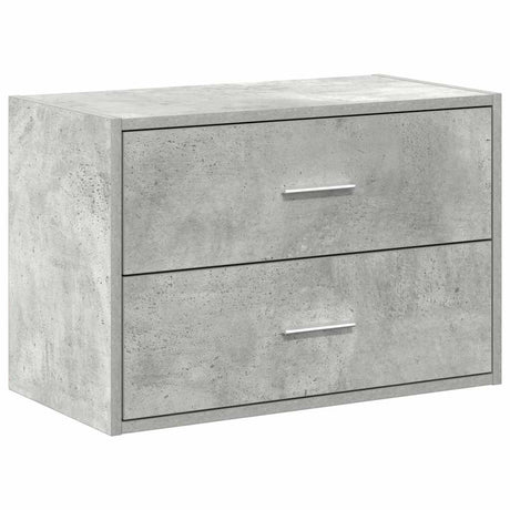 Vidaxl kast met 2 lades 60x31x40 cm bewerkt hout betongrijs