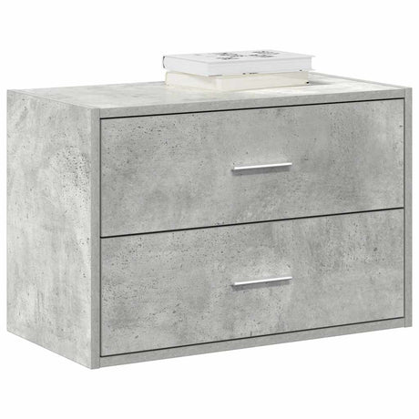Vidaxl kast met 2 lades 60x31x40 cm bewerkt hout betongrijs