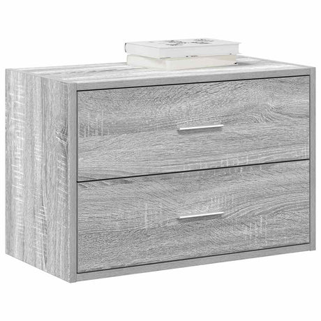 Vidaxl kast met 2 lades 60x31x40 cm bewerkt hout grijs sonoma eiken