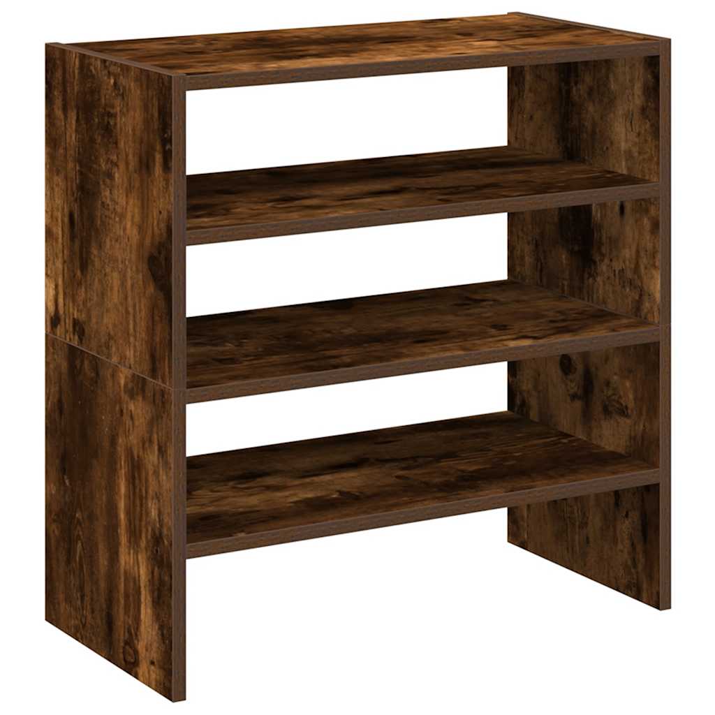 Vidaxl Schong Racken 2 st Stackable 60x30x30.5 cm gefëmmt Oakfaarf