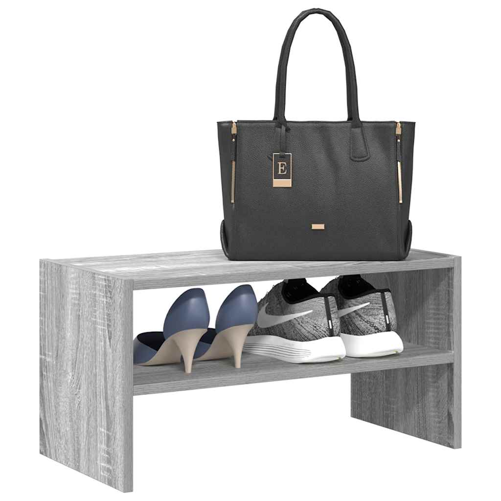 Vidaxl shoe rack stackable 60x30x30.5 cm gray Sonoma oak colored