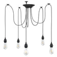 Vidaxl hanglamp met 5 lamphouders e27 metaal zwart