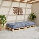 Vidaxl modulair sofabet stof grijs 70 x 70 x 36 cm