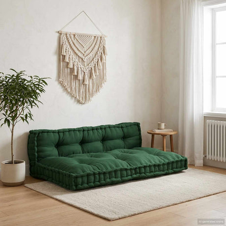 Vidaxl pallet sofa kussen 2 st stof groen 120 x 80 x 38 cm