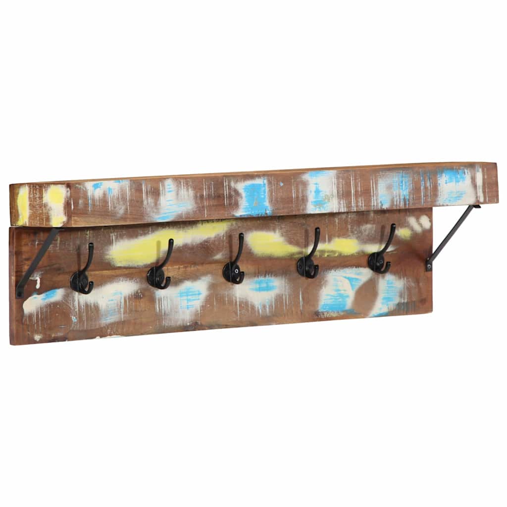 Vidaxl kapstok met plank bruin 73 x 19 x 23 cm massief gerecycled hout