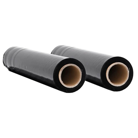 Vidaxl stretchfilm 2 st 17 μm 50 cm x 150 m zwart