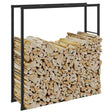 Vidaxl haardhoutrek 110x30x116 cm staal zwart