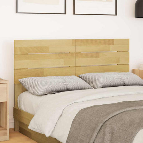 Vidaxl hoofdbord 120 cm massief eikenhout