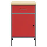 Vidaxl werkbank rood en grijs 50 x 55 x 85 cm engineered hout en staal