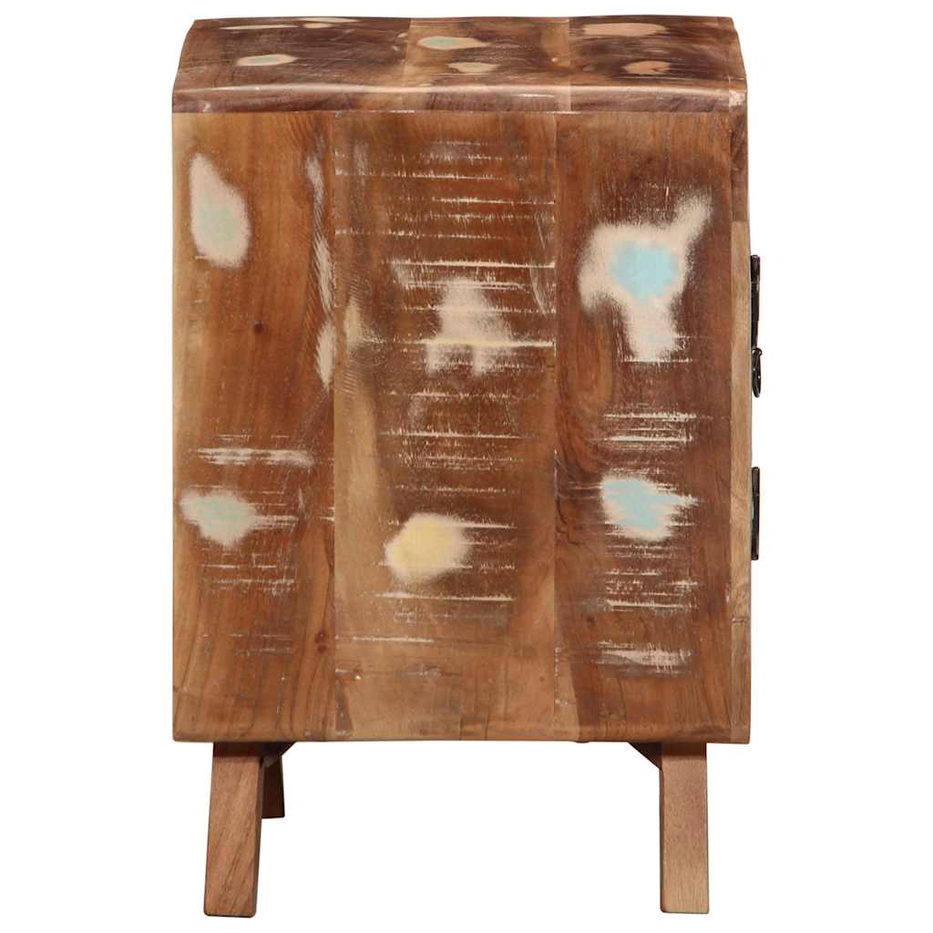 Vidaxl nachtkastje 2 st 40x32x46 cm massief gerecycled hout