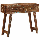 Vidaxl wandtafel 90x32x75 cm massief gerecycled hout