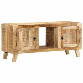 Vidaxl tv-meubel 105x46x32 cm massief ruw mangohout