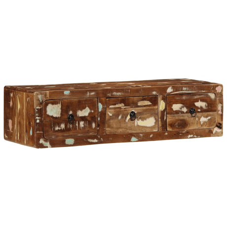 Vidaxl tv-meubel wandmontage 100x32x25 cm massief gerecycled hout