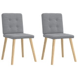 Vidaxl eetkamerstoelen 2 st stof lichtgrijs