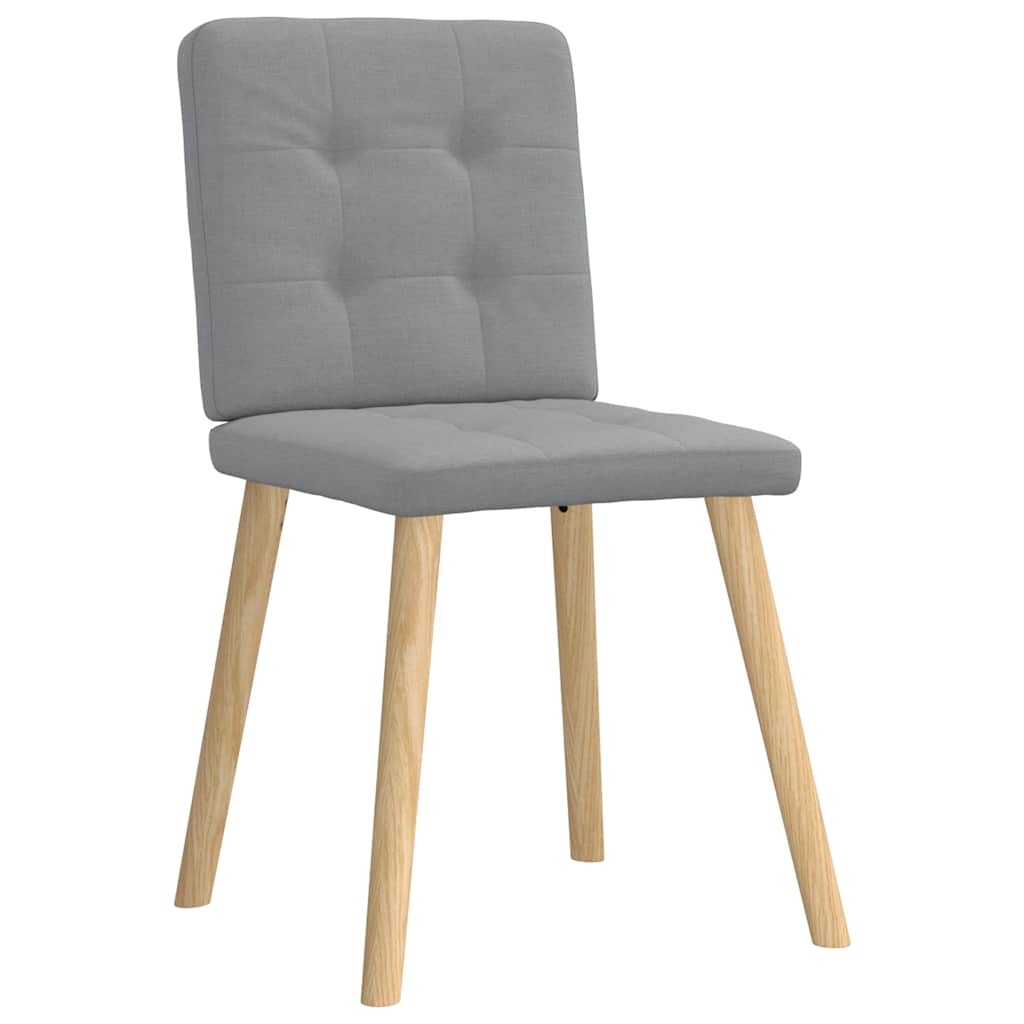 Vidaxl eetkamerstoelen 2 st stof lichtgrijs