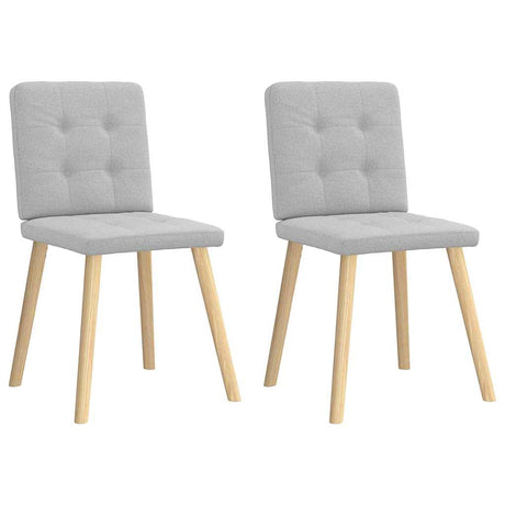 Vidaxl eetkamerstoelen 2 st stof wolk grijs