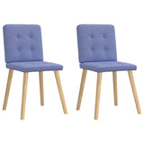 Vidaxl eetkamerstoelen 2 st stof jeansblauw