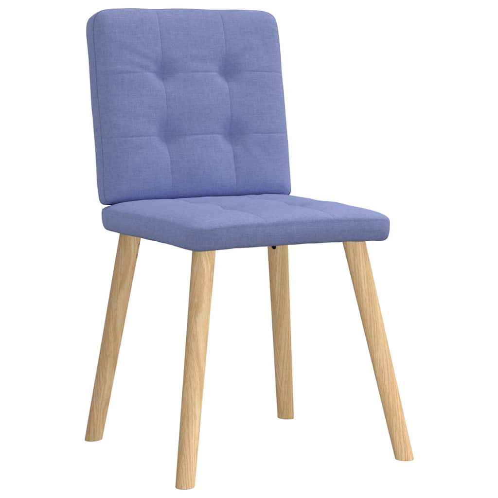 Vidaxl eetkamerstoelen 2 st stof jeansblauw