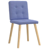 Vidaxl eetkamerstoelen 2 st stof jeansblauw