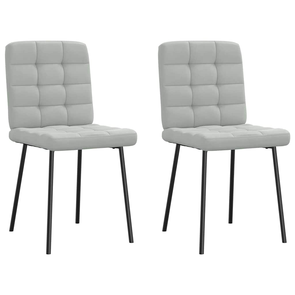 Vidaxl eetkamerstoelen 2 st fluweel lichtgrijs